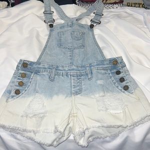YMI Faded Jean coverall shorts